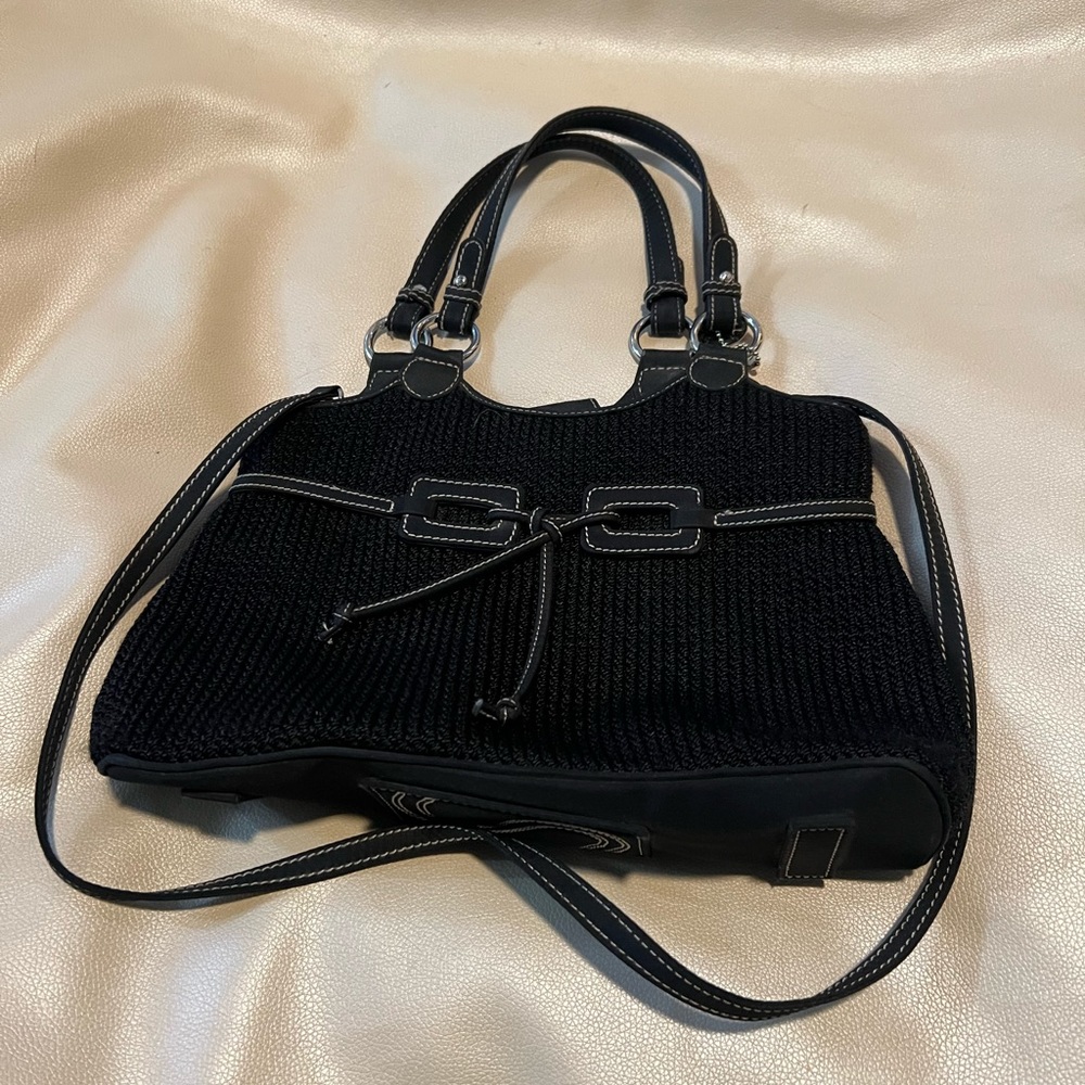The Sak Black Knitted purse detachable shoulder strap